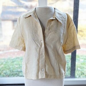 Wilfred Organic Linen Short Sleeve Top Aritzia